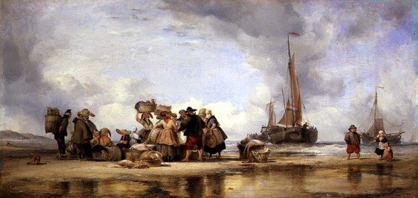 Praia de Scheveningen de Edward William Cooke