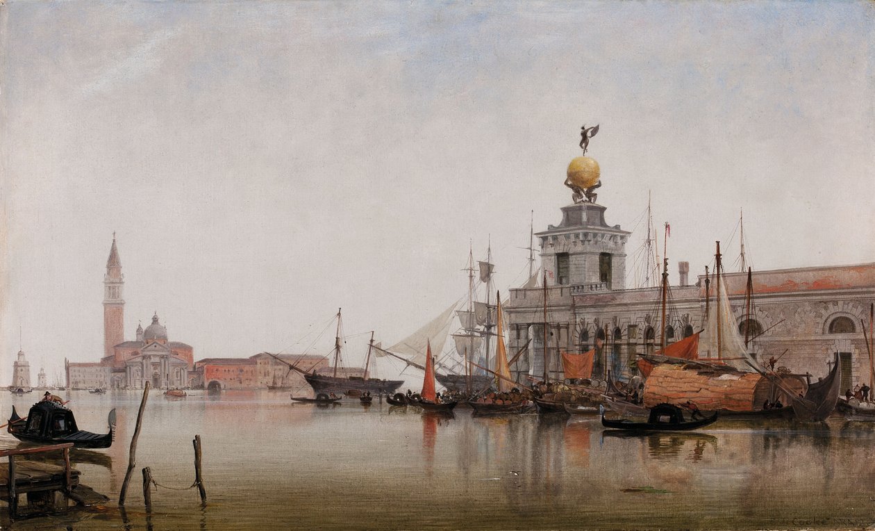 O Dogana di Mare com San Giorgio Maggiore além, 1863 de Edward William Cooke