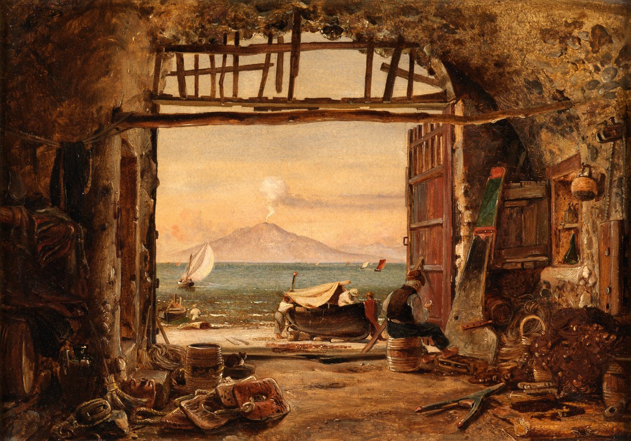 Vesúvio (óleo sobre tela) de Edward William Cooke