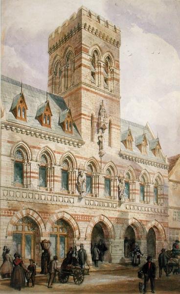 Câmara Municipal de Congleton (aguarela sobre papel) de Edward William Godwin