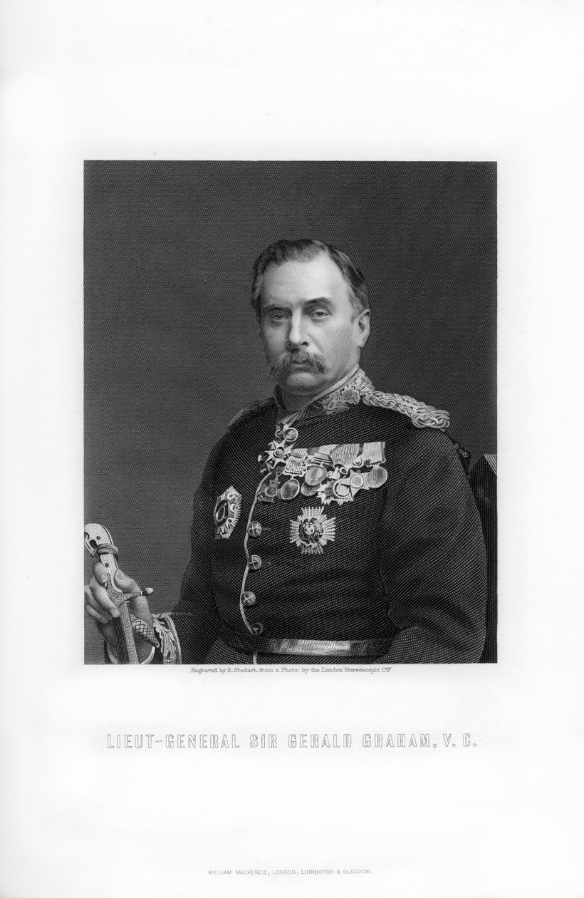 Sir Gerald Graham, tenente-general britânico, 1893. de Edward William Stodart