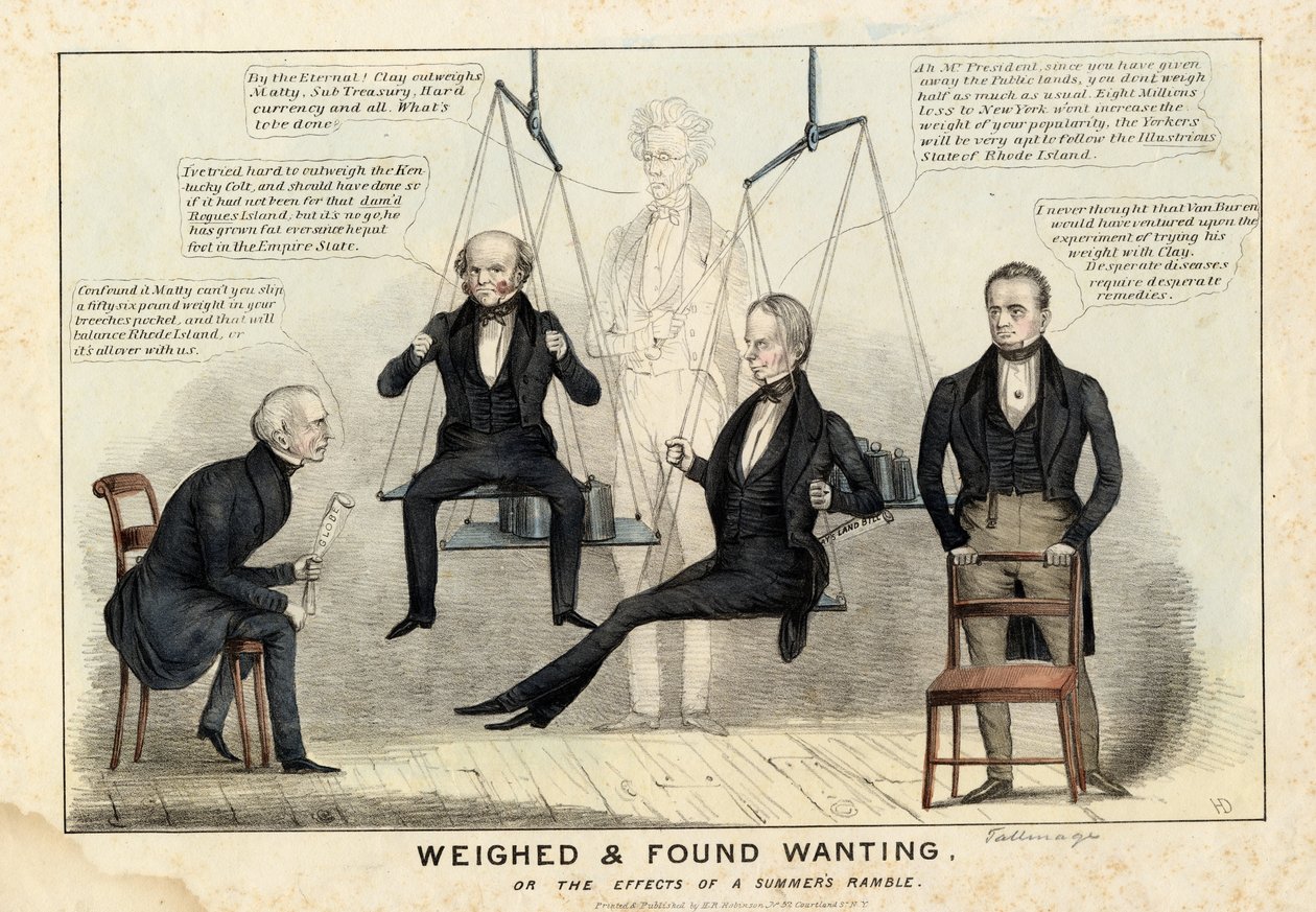 Pesado e encontrado em falta, publicado por HR Robinson, Nova York, 1844 de Edward Williams Clay