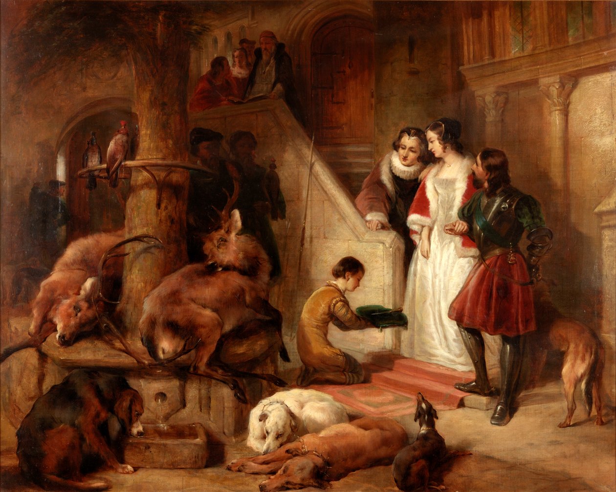 Tribunal de Bolton em tempos antigos de Edwin Landseer
