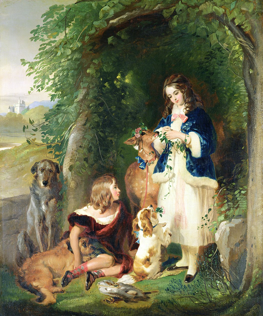 O marquês de Stafford e a senhora Evelyn Gower (as crianças de Sutherland) de Edwin Landseer