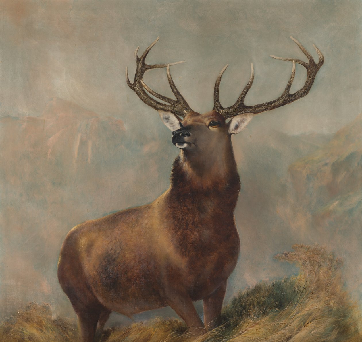 O Monarca do Vale, c.1822-73 (óleo sobre tela) de Edwin (after) Landseer