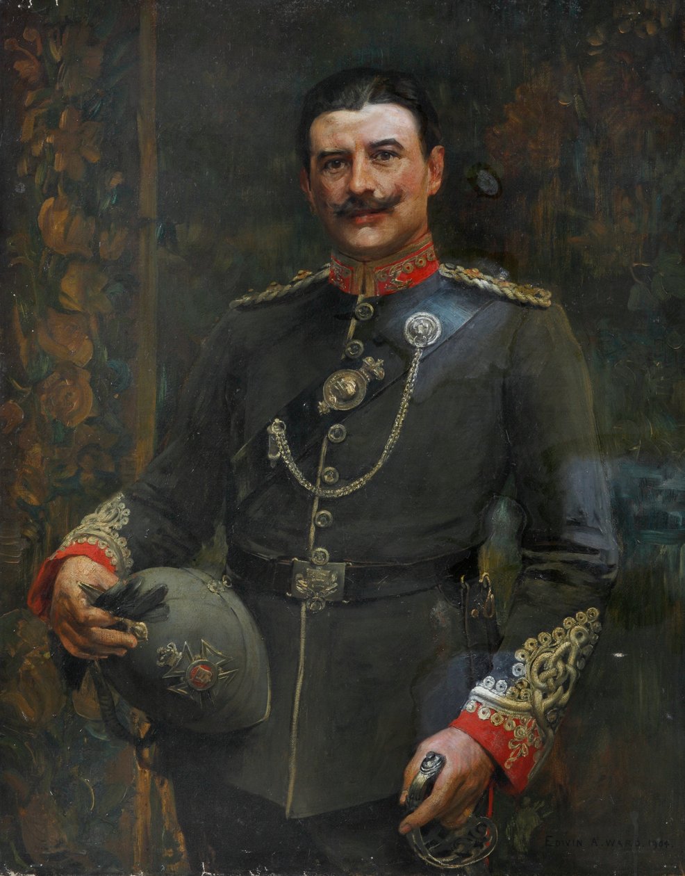 Um oficial de um batalhão de voluntários, o Regimento de Middlesex, 1904 por volta de de Edwin Arthur Ward