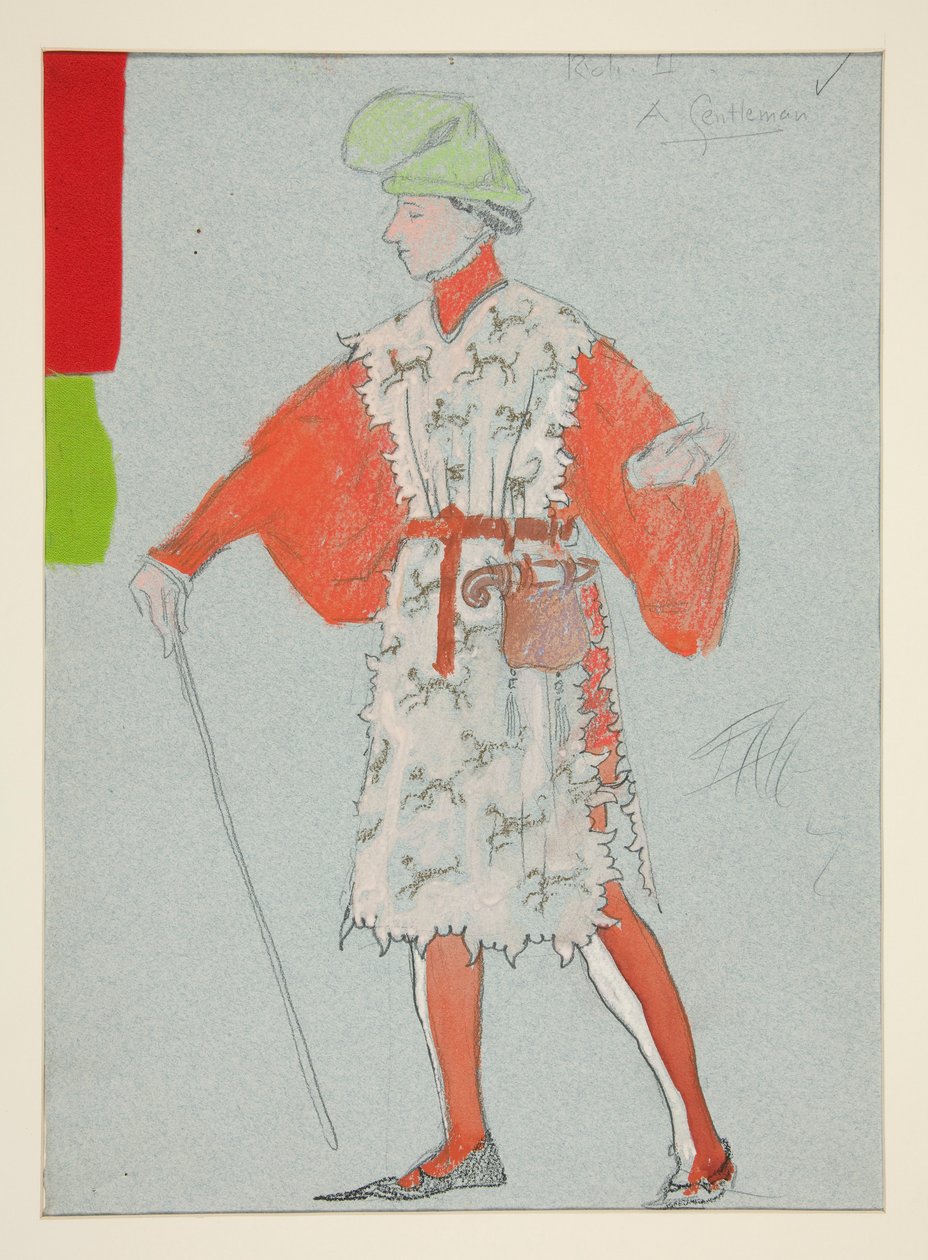 Um Cavalheiro, esboço de fantasia para Henry Irving de Edwin Austin Abbey