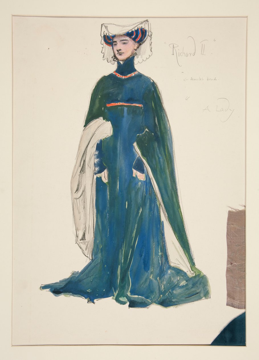 Uma Senhora, esboço de fantasia para Henry Irving de Edwin Austin Abbey