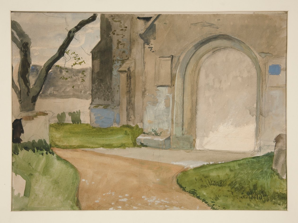 Estudo arquitetônico de Edwin Austin Abbey