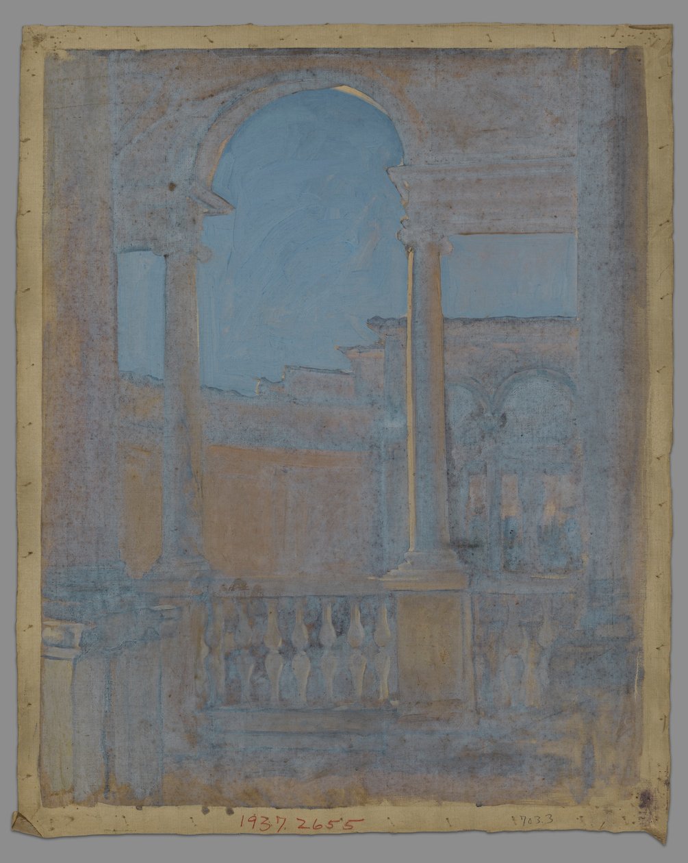 Estudo arquitetônico de Edwin Austin Abbey