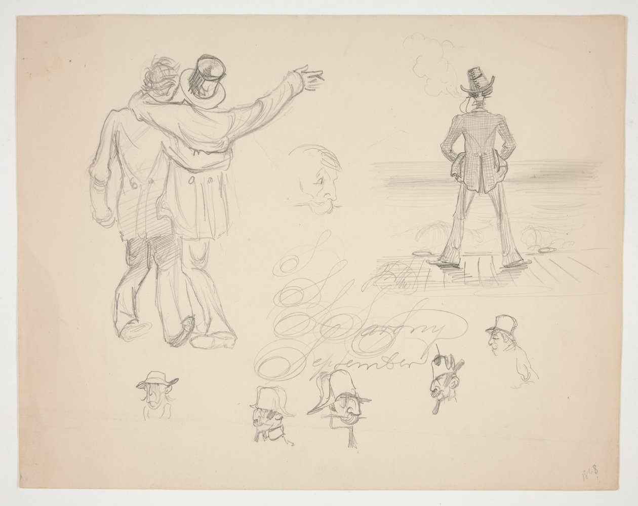 Estudos de figuras masculinas sortidas de Edwin Austin Abbey