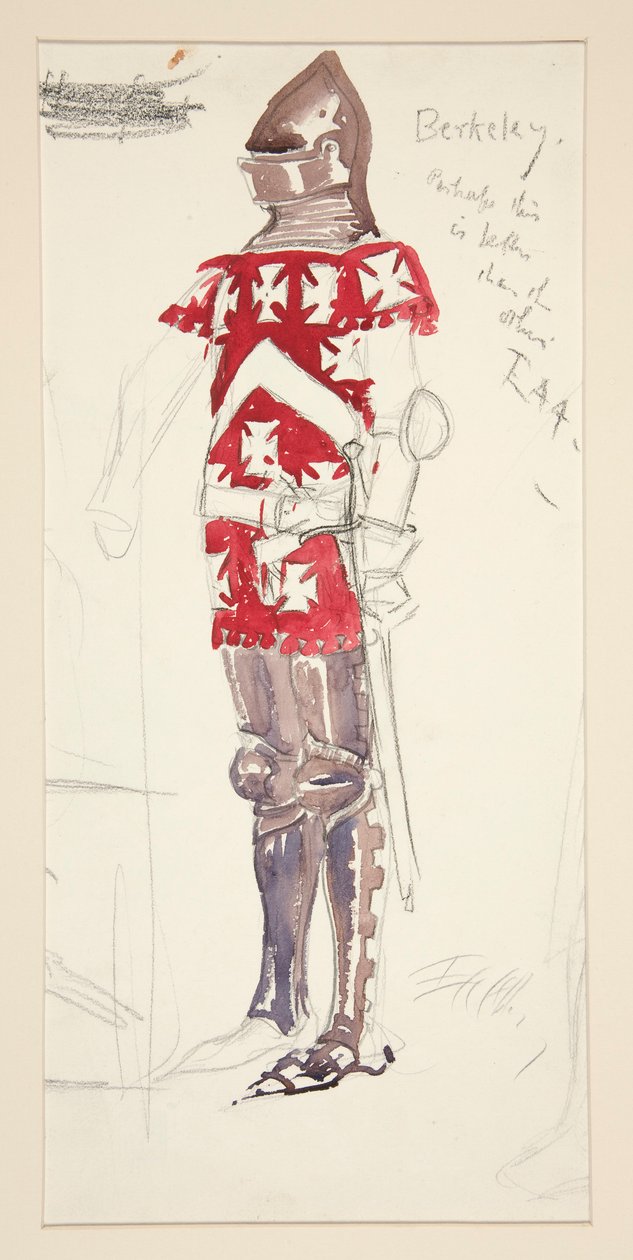 Berkeley, esboço de fantasia para Henry Irving de Edwin Austin Abbey