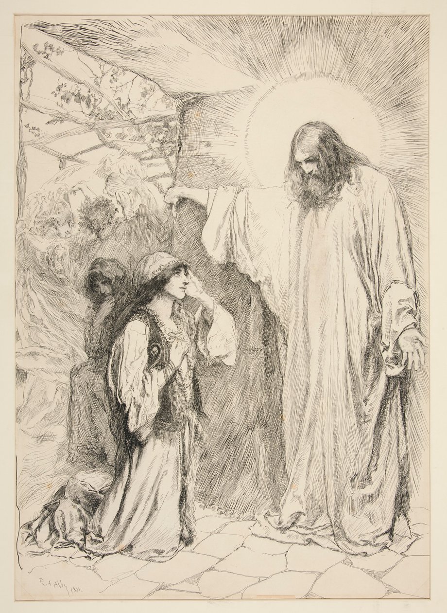 Cristo e Maria Madalena de Edwin Austin Abbey