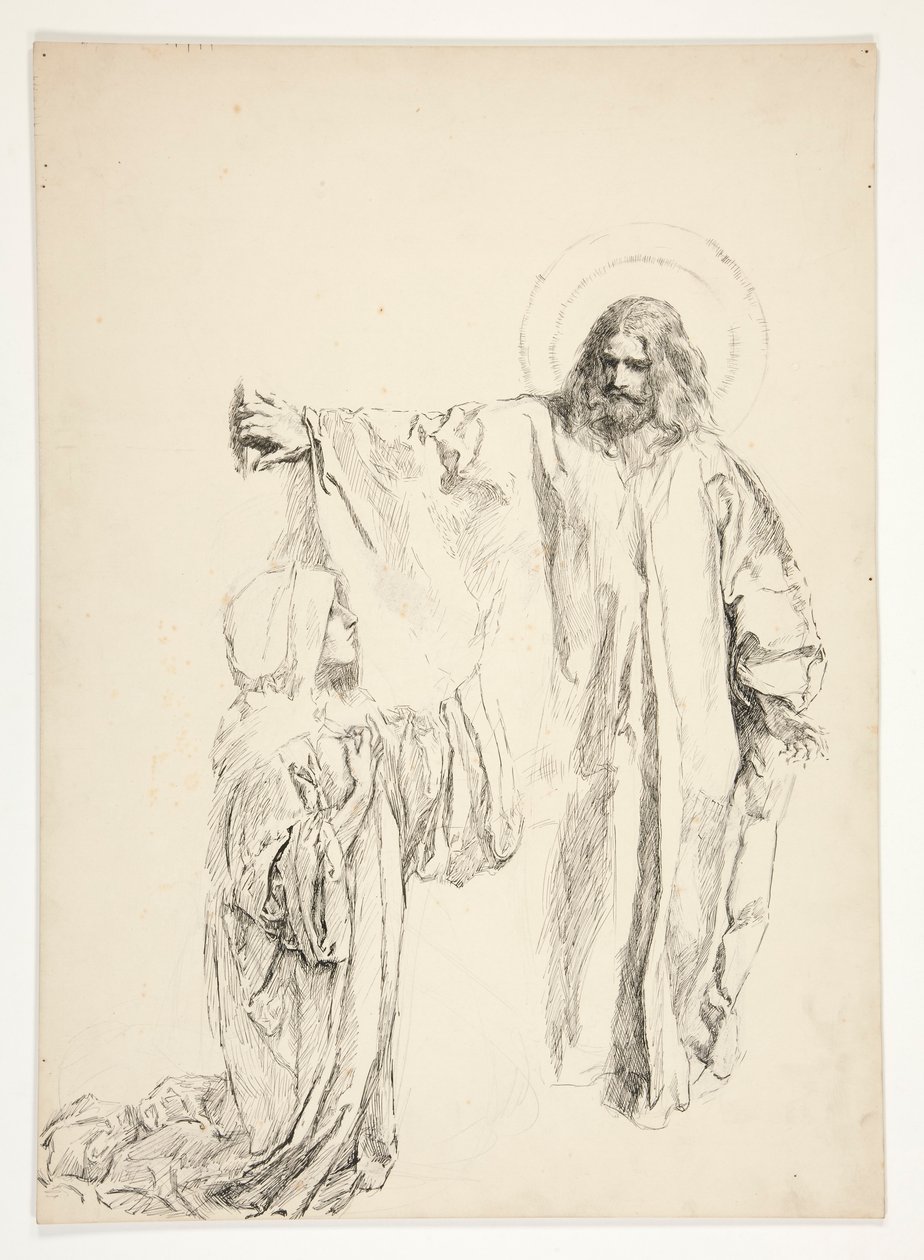 Cristo e Maria Madalena de Edwin Austin Abbey