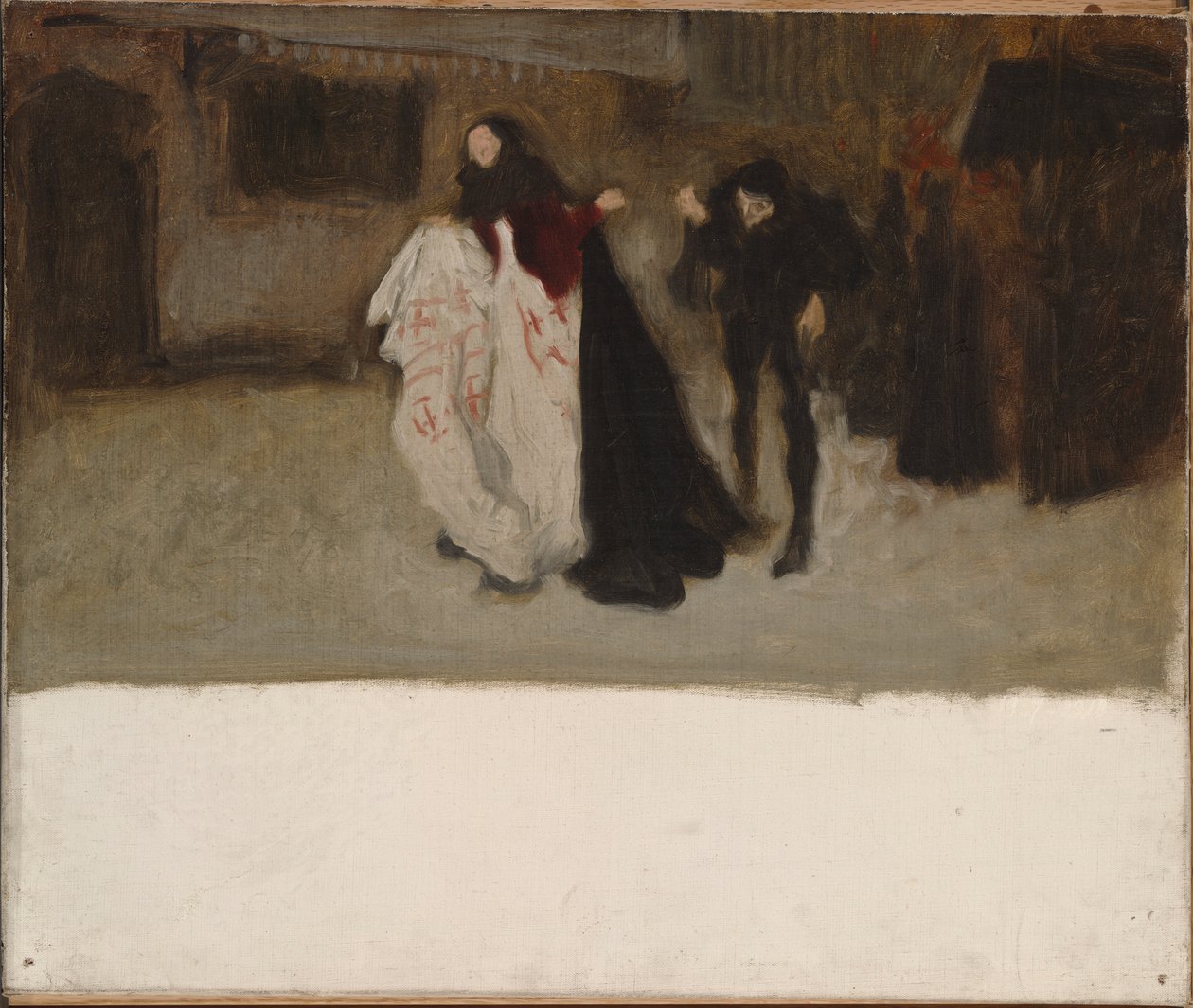 Estudo de Composição, para Richard, Duque de Gloucester, e a Lady Anne de Edwin Austin Abbey
