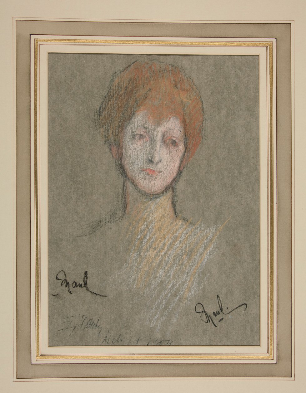 Coroação de Edward VII Retrato: Princesa Maud da Grã-Bretanha de Edwin Austin Abbey