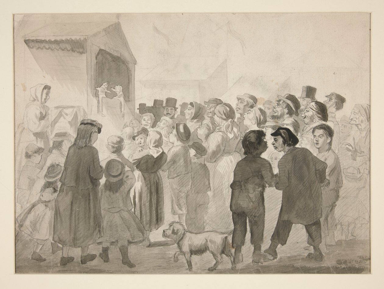 Cena da multidão de Edwin Austin Abbey