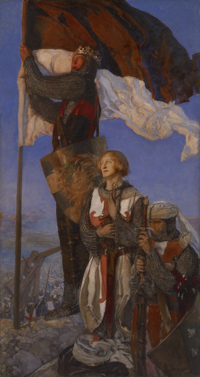 Cruzados avistam Jerusalém, 1901 de Edwin Austin Abbey