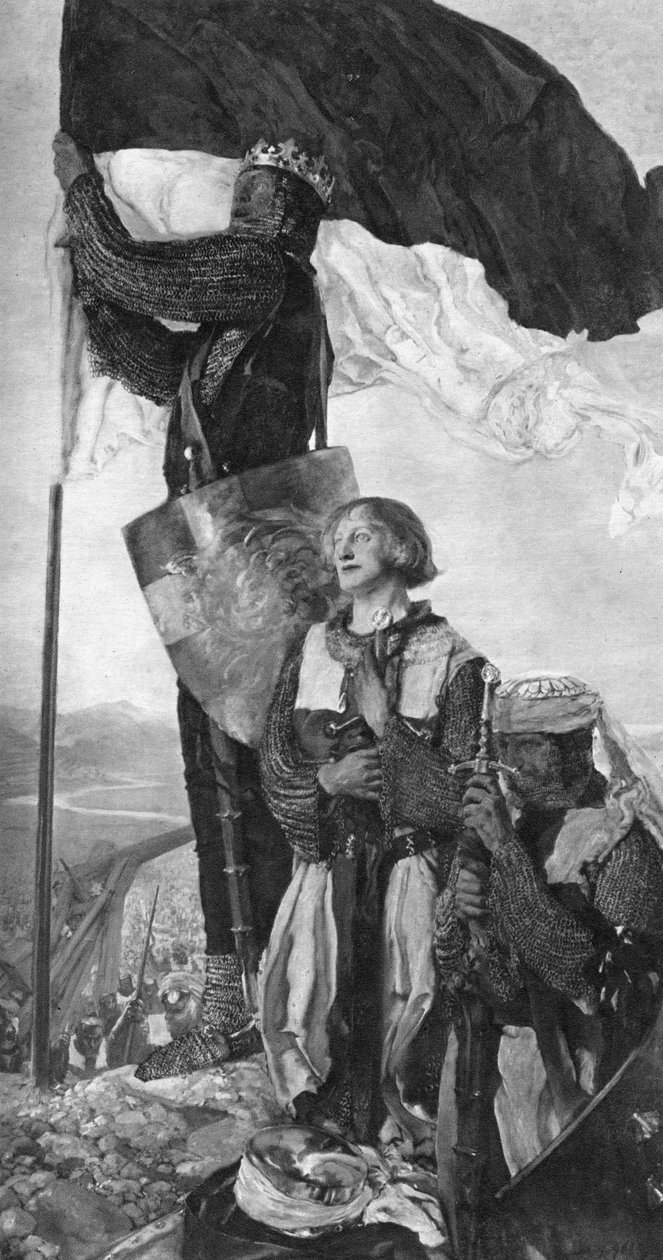 Cruzados que avistam Jerusalém, 1901. de Edwin Austin Abbey