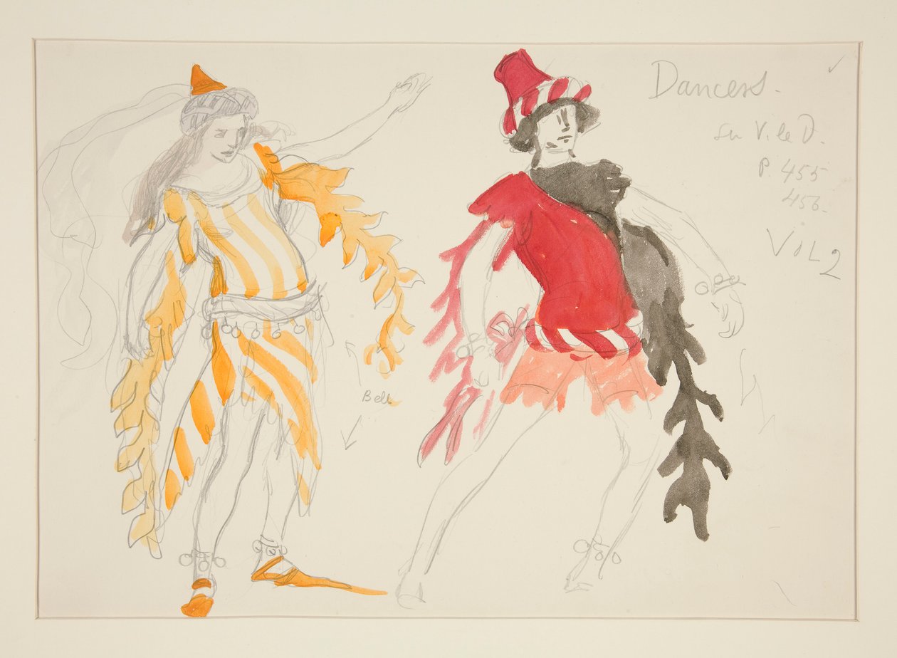 Bailarinos, esboço de fantasia para Henry Irving de Edwin Austin Abbey