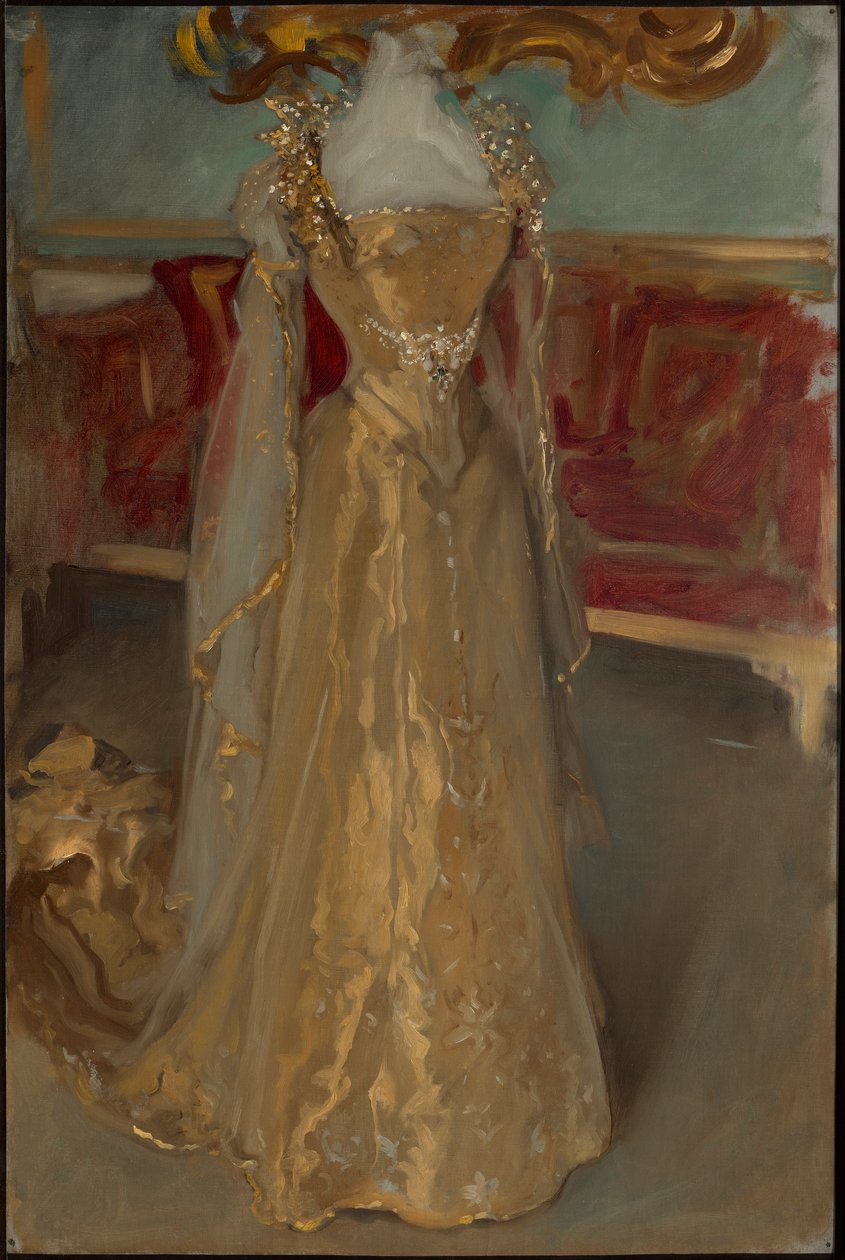 Estudo de cortinas da rainha Alexandra de Edwin Austin Abbey