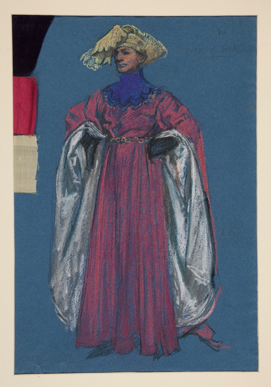 Duque de York, esboço de fantasia para Henry Irving de Edwin Austin Abbey