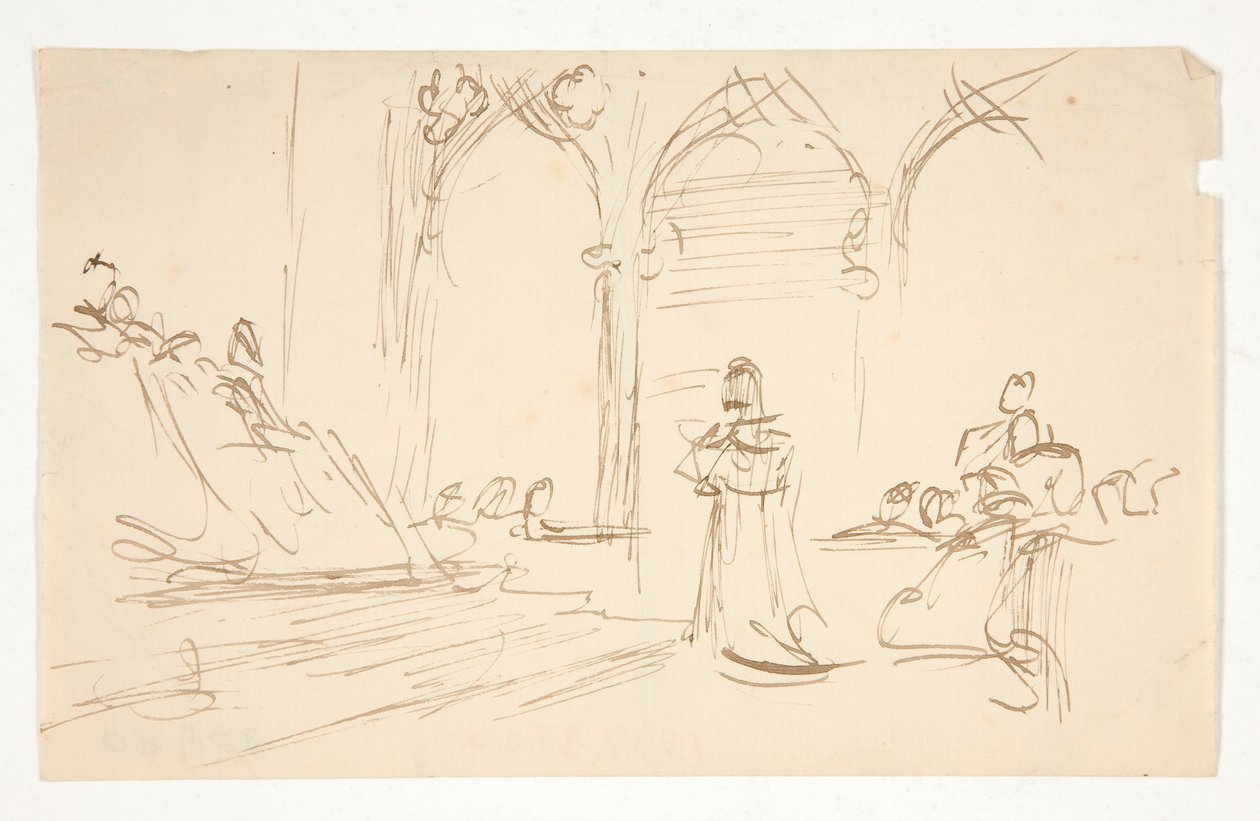 Estudo precoce para de Edwin Austin Abbey