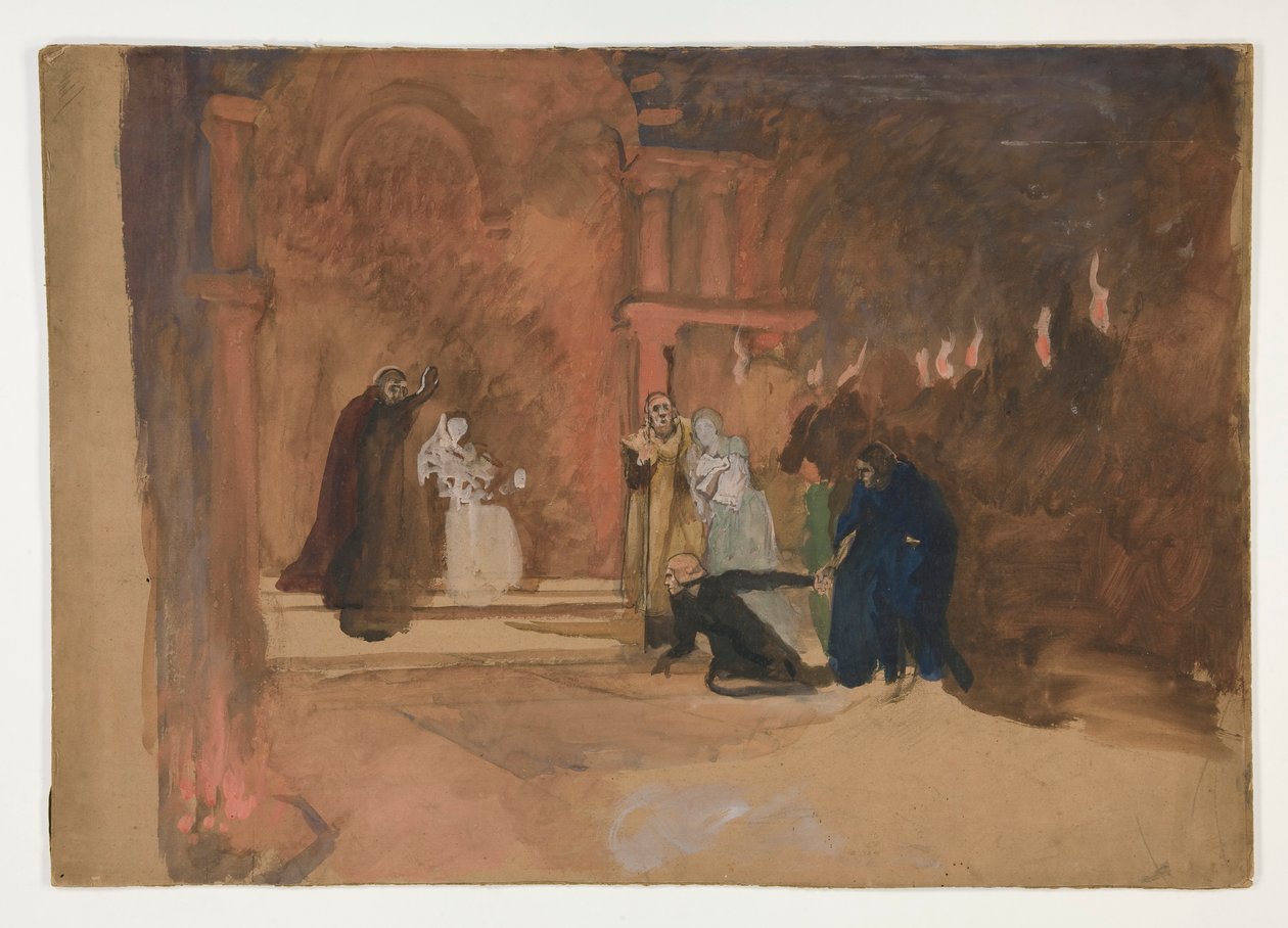 Cena da figura. Hamlet? de Edwin Austin Abbey