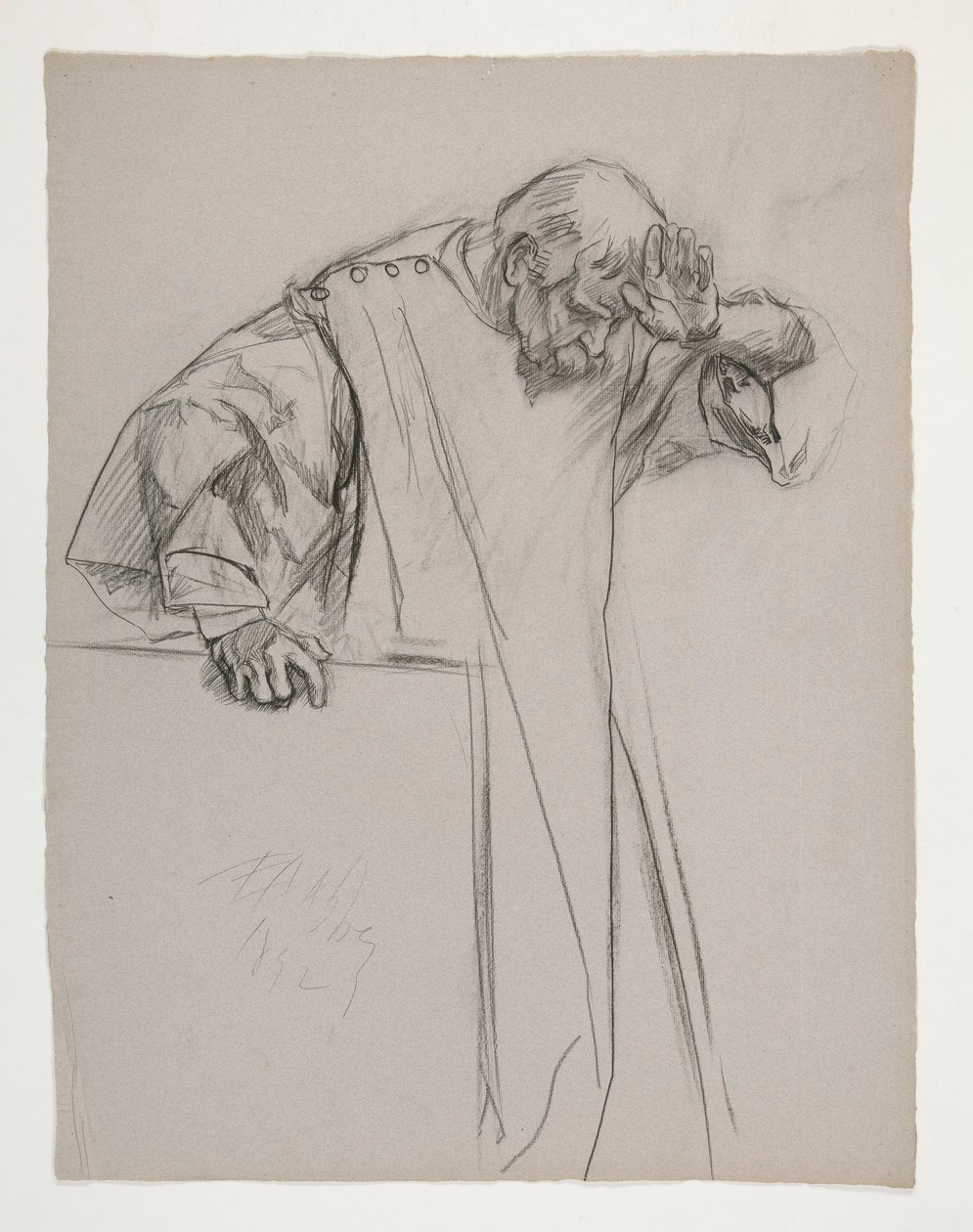 Estudos de figuras para o Rei Artur de Edwin Austin Abbey