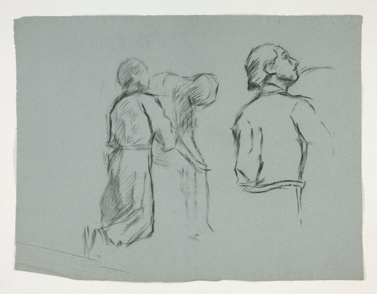 Estudos de figuras para o Cavaleiro de Sir Galahad, de The Quest of the Holy Grail (uma série de quinze quadros para a Biblioteca Pública de Boston, concluída em 1901) de Edwin Austin Abbey