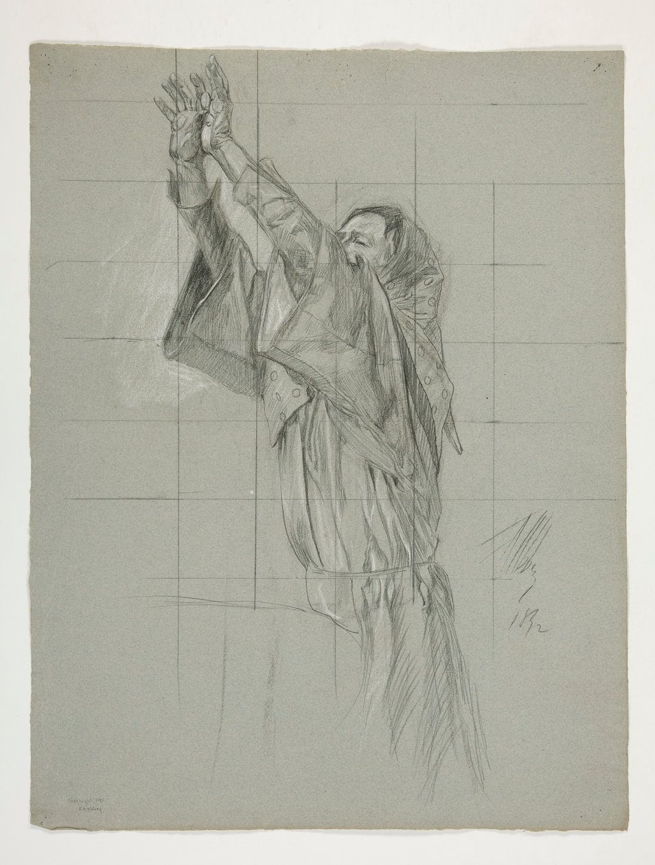 Estudo de figuras para o Rei Artur de Edwin Austin Abbey