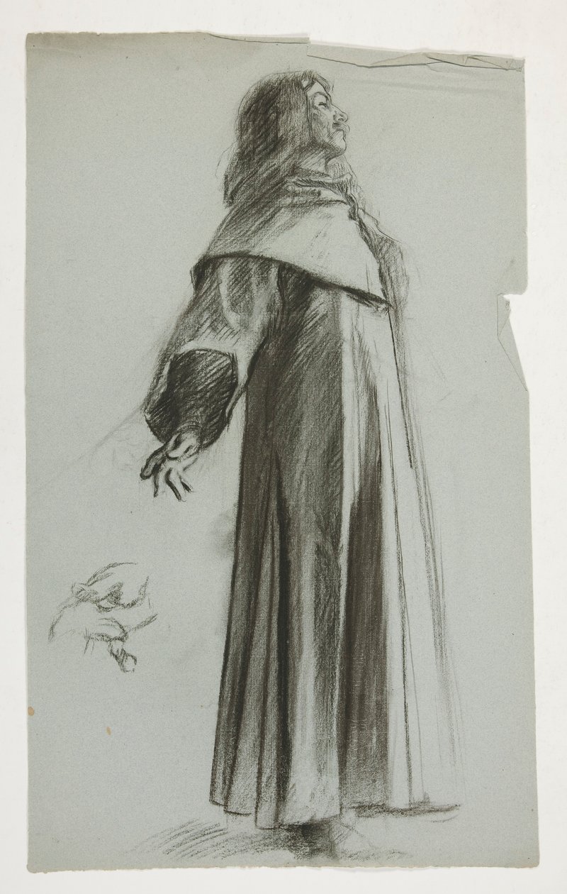 Estudo de figuras para o Rei Arthur de Edwin Austin Abbey