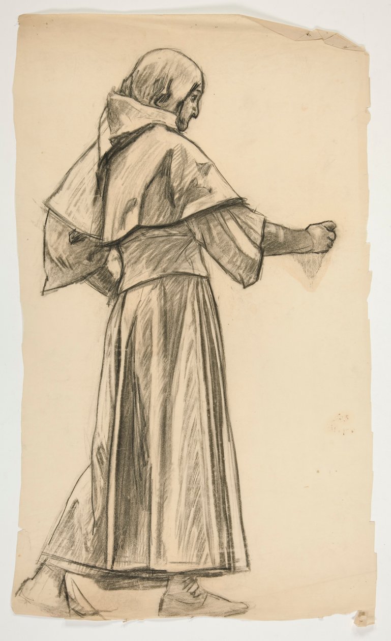 Estudo de figuras para o Rei Artur de Edwin Austin Abbey