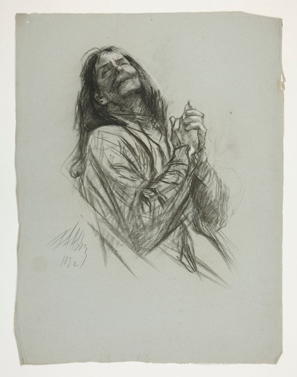 Estudo de figuras para o Rei Arthur de Edwin Austin Abbey