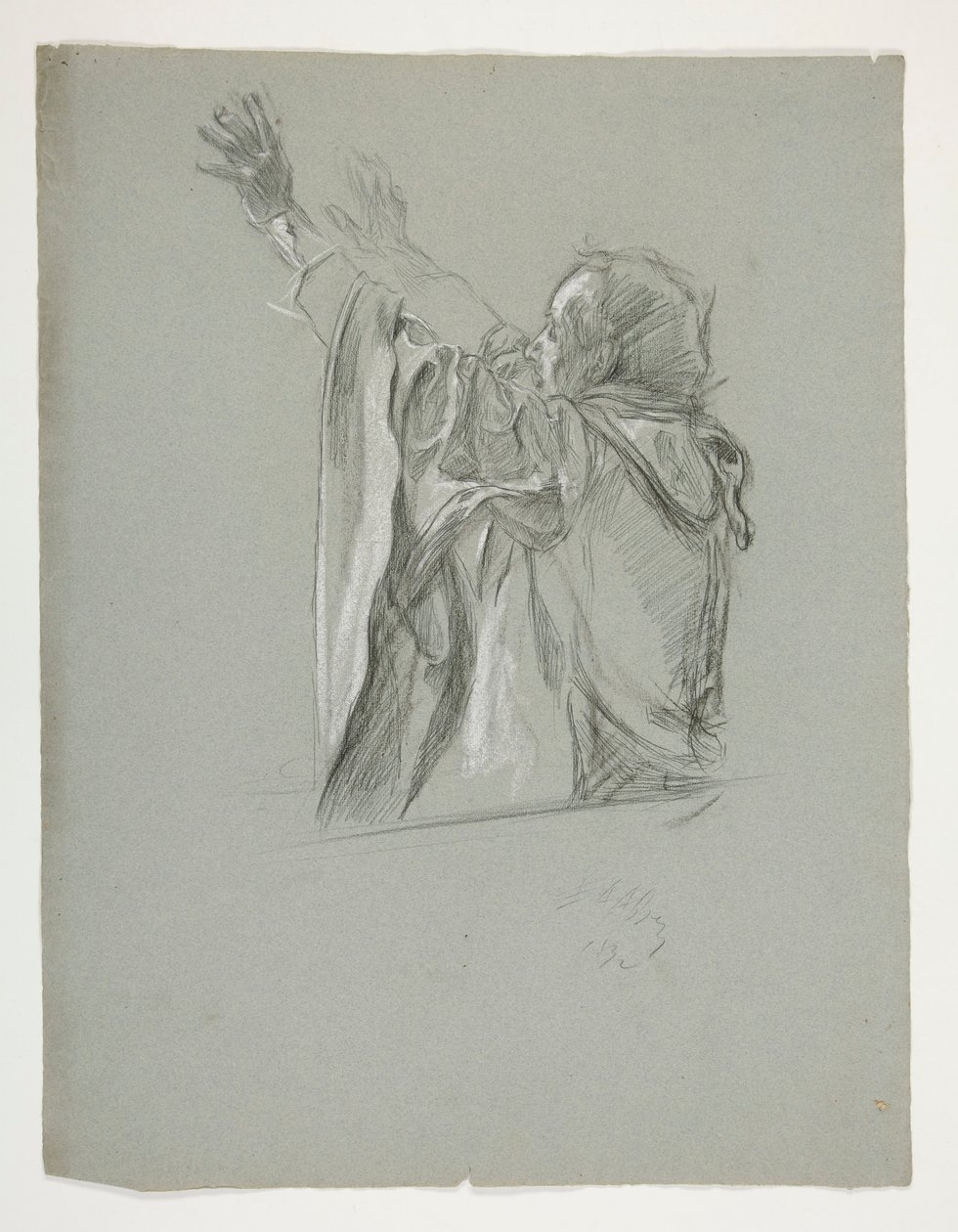 Estudo de figuras para o Rei Artur de Edwin Austin Abbey