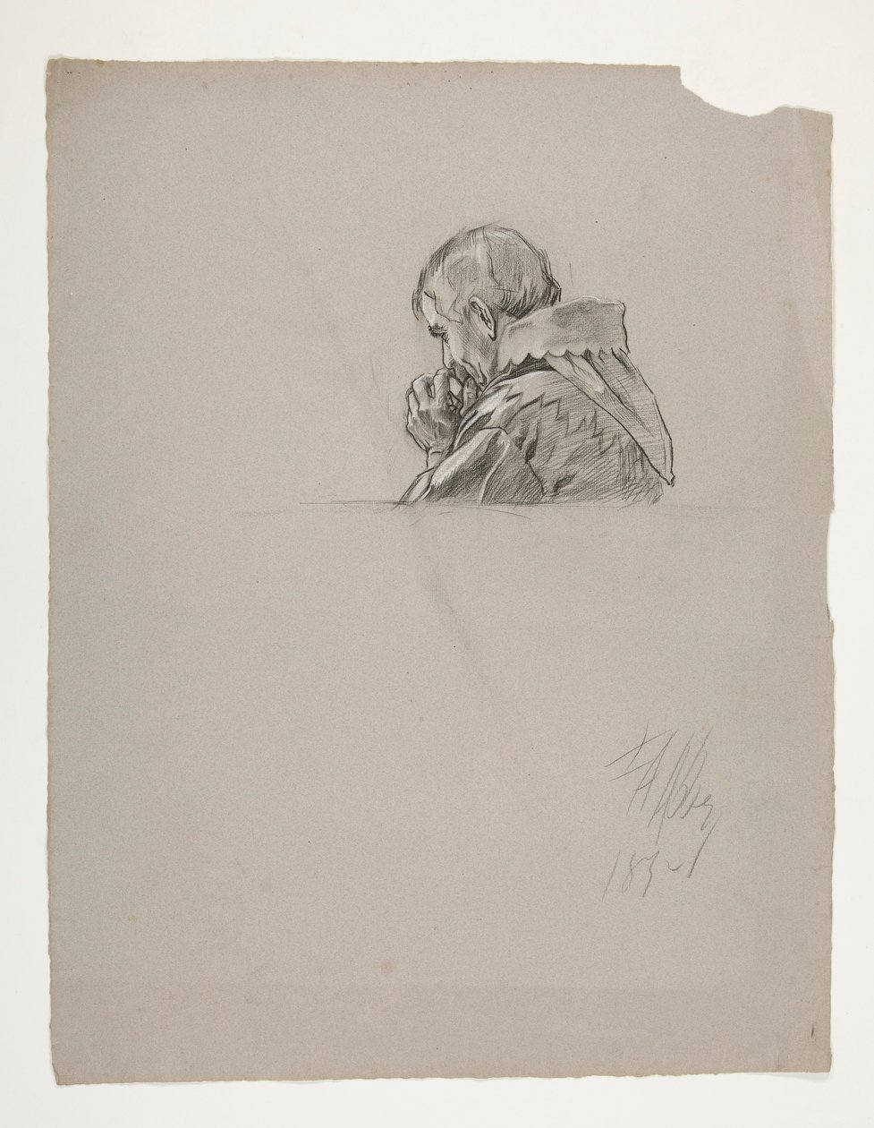 Estudo de figuras para o Rei Artur de Edwin Austin Abbey