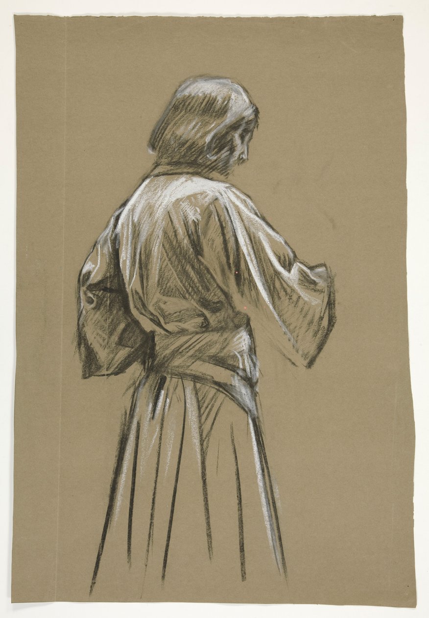 Estudo de figuras para o Rei Arthur de Edwin Austin Abbey