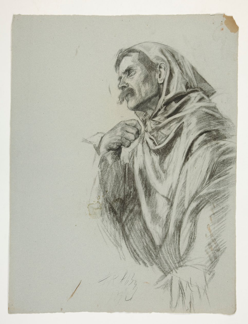 Estudo de figuras para o Rei Artur de Edwin Austin Abbey