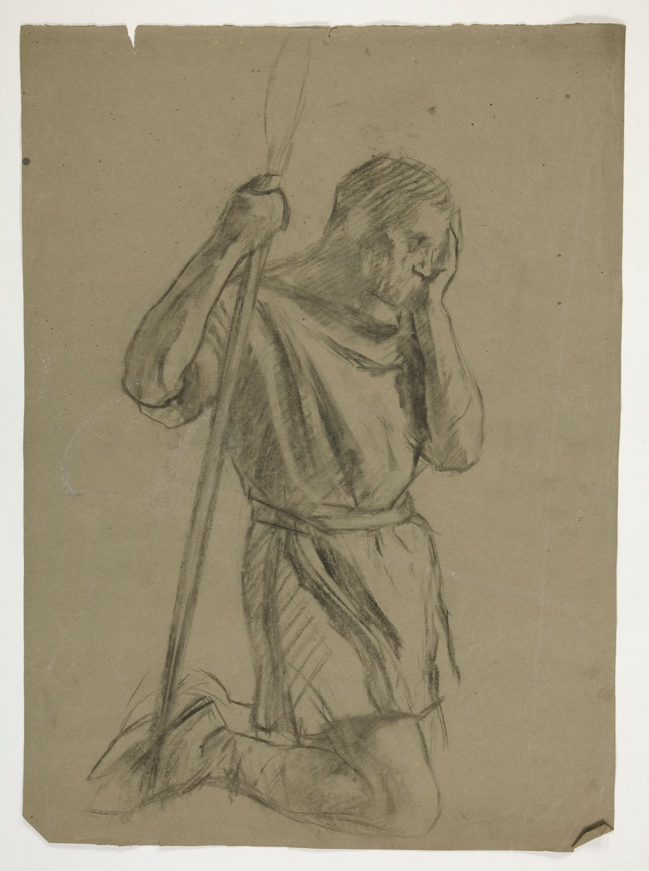 Estudo de figuras para o Rei Arthur de Edwin Austin Abbey