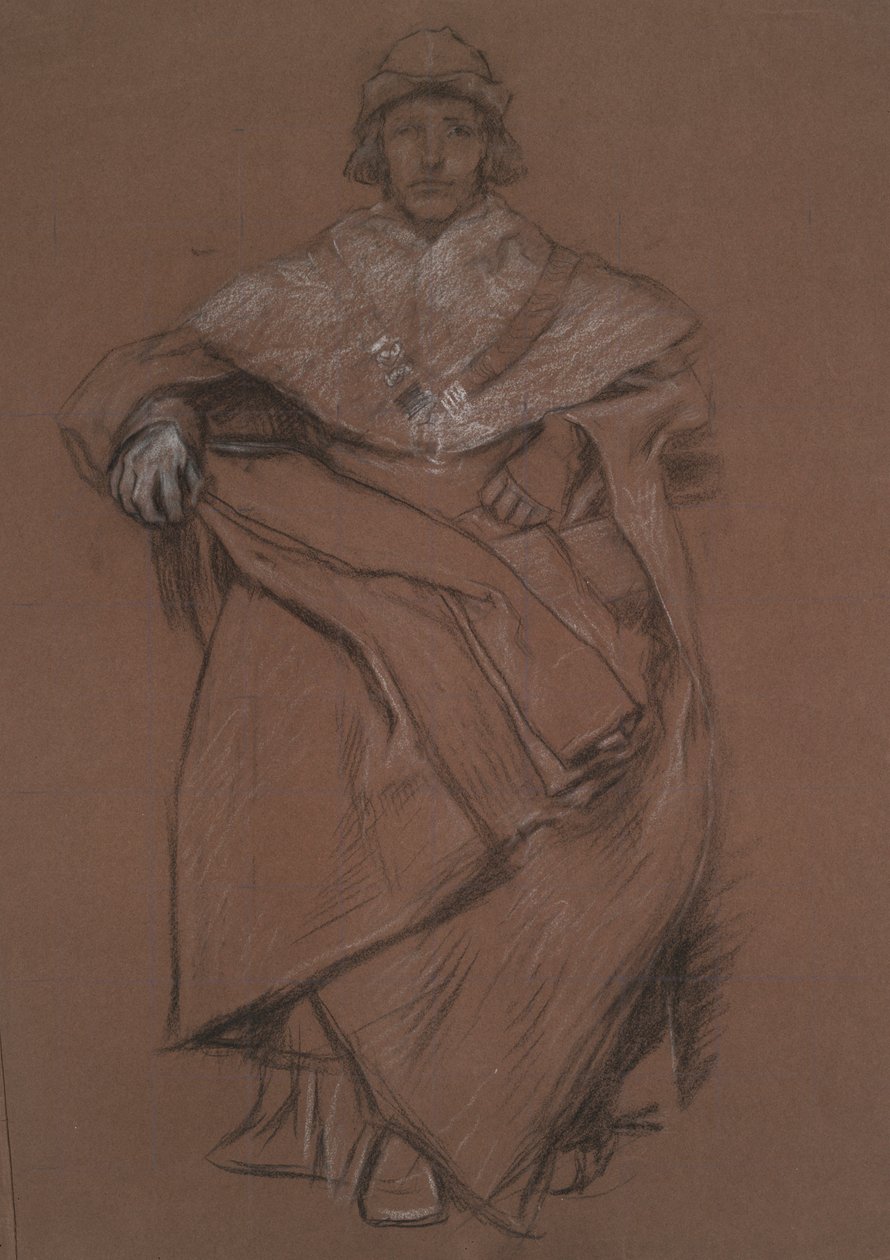 Estudo de figuras para The Royal Exchange de Edwin Austin Abbey