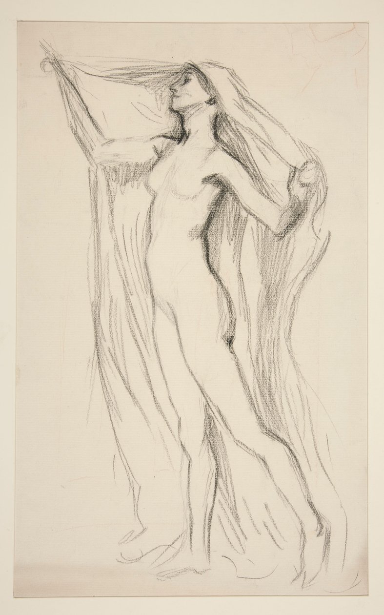 Estudo de figura para mural no edifício do Capitólio do Estado em Harrisburg, Pennsylvania, 1902-1911 (completado por John Singer Sargent) de Edwin Austin Abbey