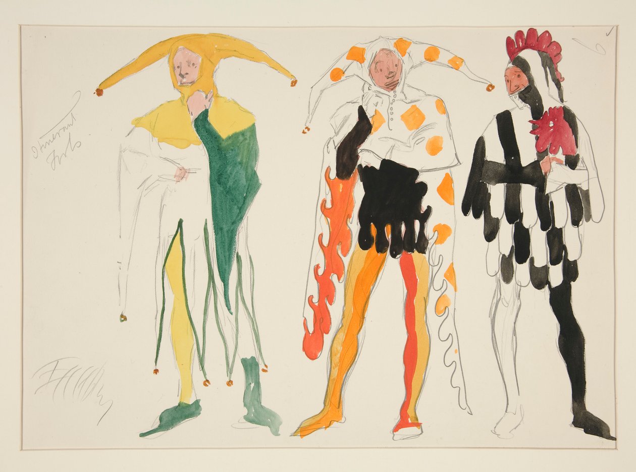 Tolos, esboço de figurino para Henry Irving de Edwin Austin Abbey