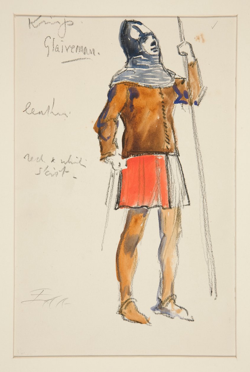 Glaiveman, esboço de fantasia para Henry Irving de Edwin Austin Abbey