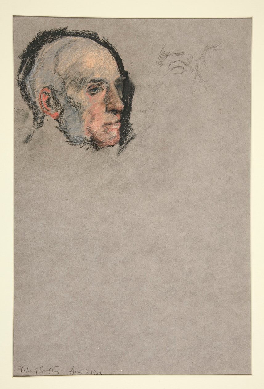 Cabeça de um homem, Coroação de Edward VII retrato de Edwin Austin Abbey