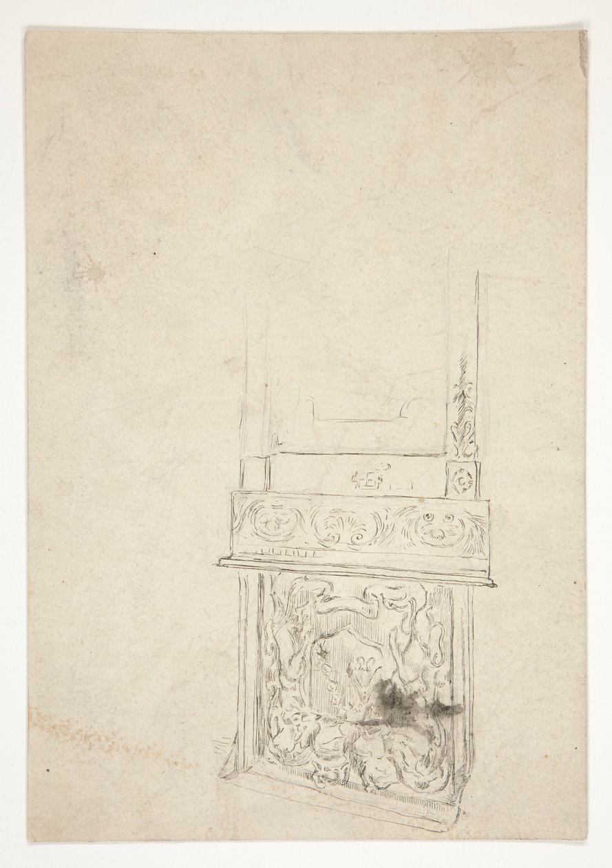 Estudo do interior da chaminé de Edwin Austin Abbey