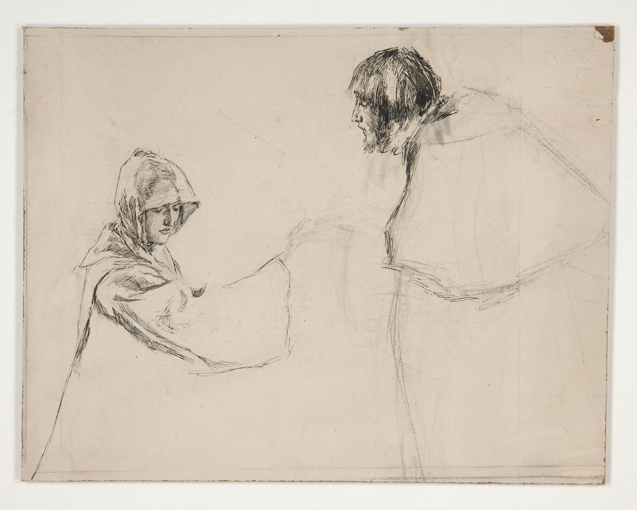 Isabella e o Duque (estudo para .1108), de Measure for Measure de Edwin Austin Abbey