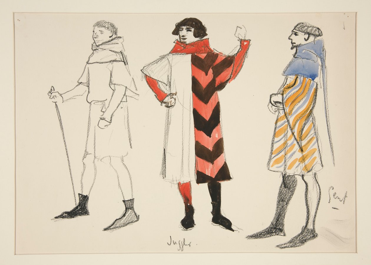 Malabarista e Gent, esboço de fantasia para Henry Irving de Edwin Austin Abbey