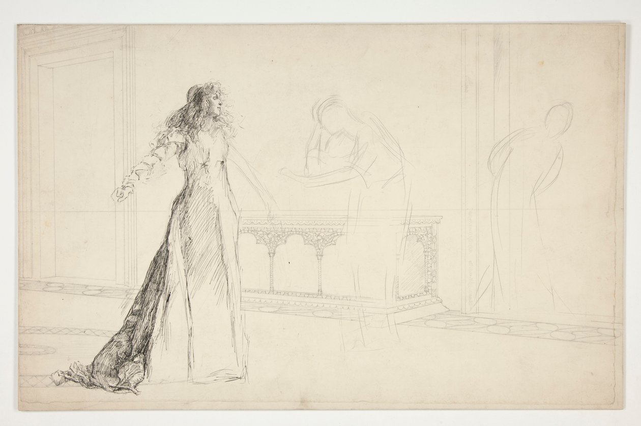 Julieta na sala, de Romeu e Julieta de Edwin Austin Abbey