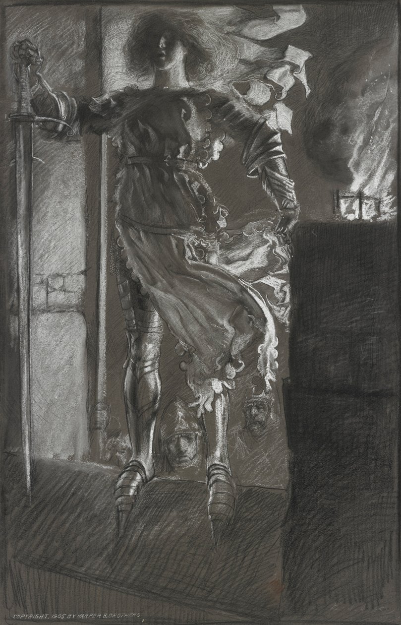La Pucelle, do Rei Henrique VI, Parte I, acto 3, cena 2 de Edwin Austin Abbey