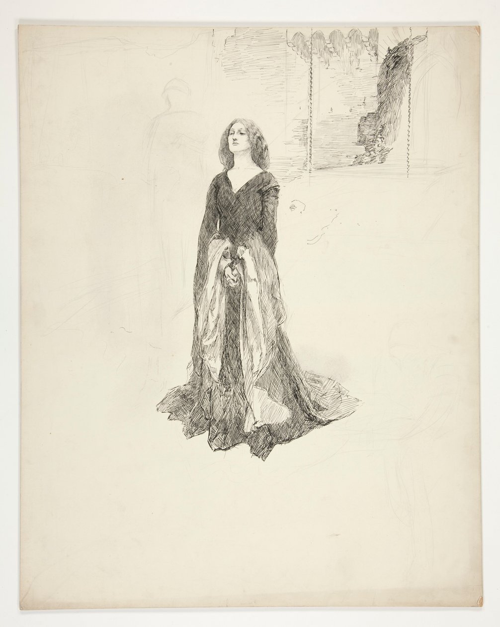 Dama com as Mãos Apertadas, do Rei Ricardo II de Edwin Austin Abbey